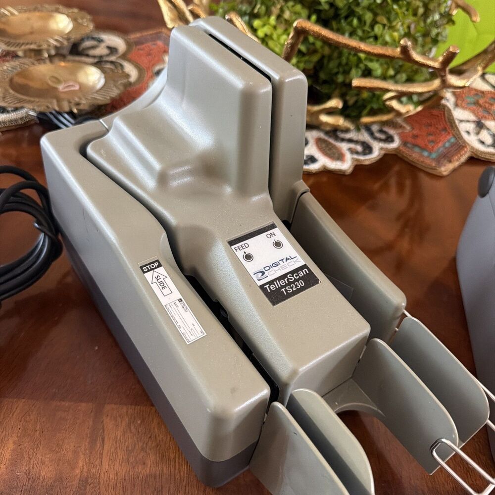 Digital Check TellerScan TS230-35 Check Scanner 35 DPM USB With Power Cable